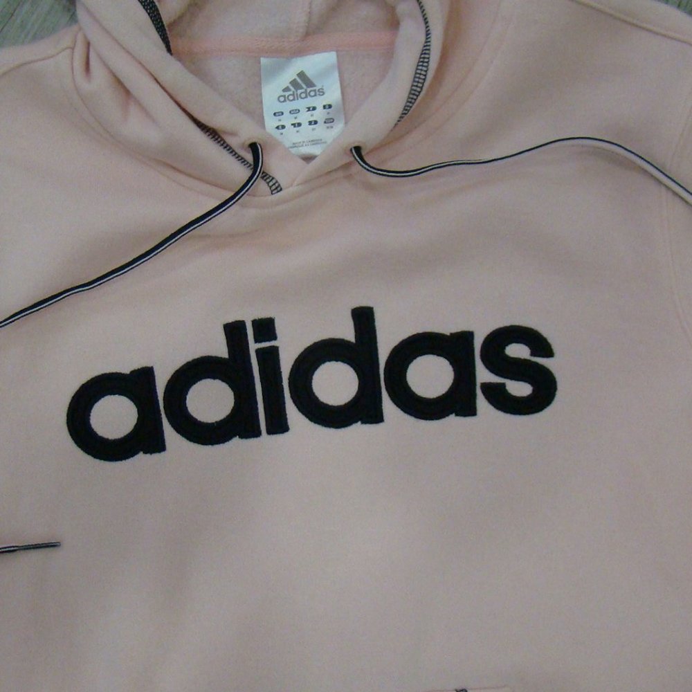LAD Adidas Pull over Pink/Blck Hoodie Size Med